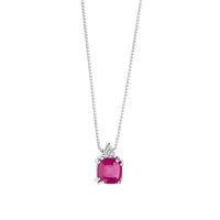 Collana Comete Donna in Oro bianco Rubino 0.8 Ct GLB1513 - GLB1513